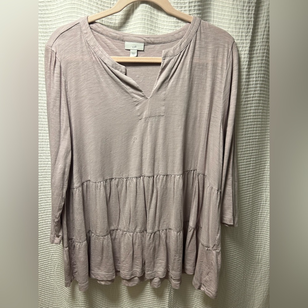 J. Jill Soft Lavender Tiered Tunic